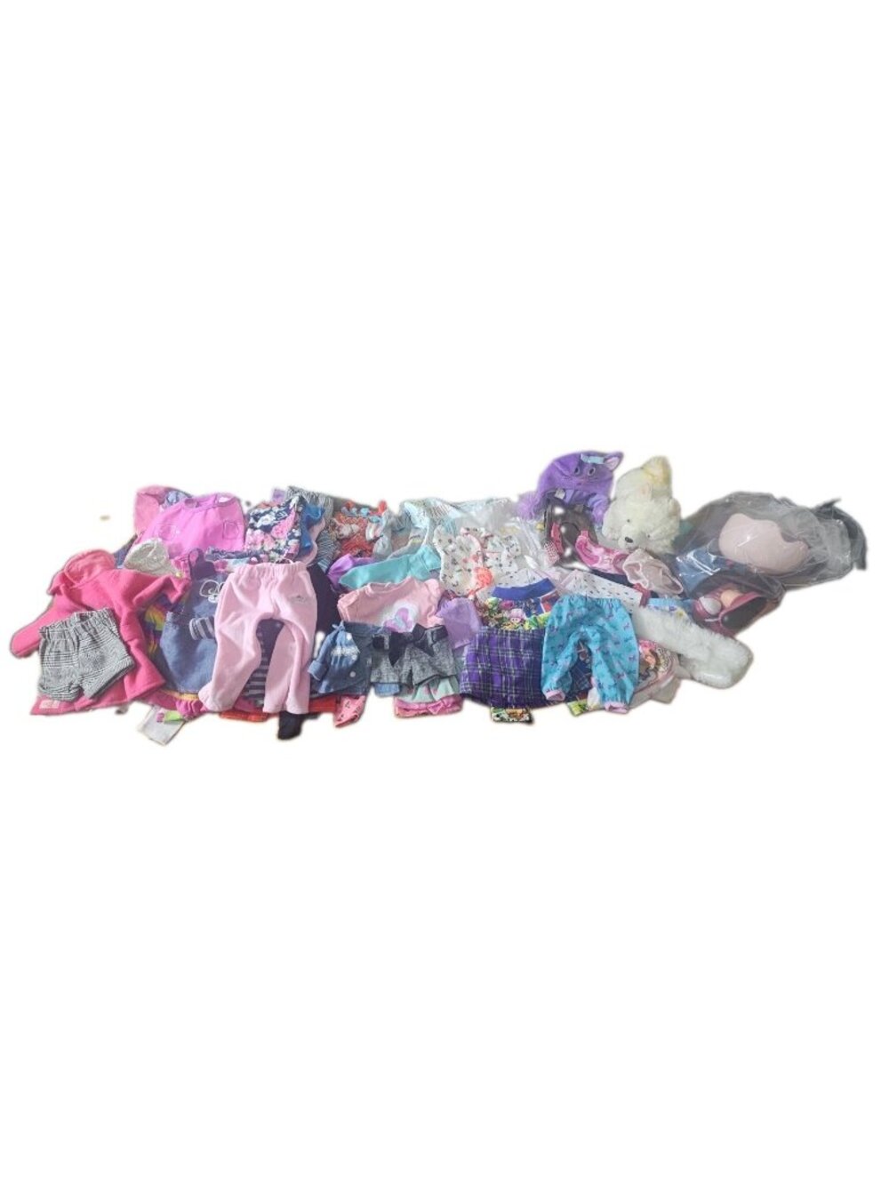 Bulk Lot Mixed Doll Clothes With Assorted Shoes For Og  Dolls And Others Used